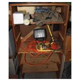 Wooden Storage Shelf w/ Contents