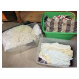 Collection of Sewing Materials & Other Linens