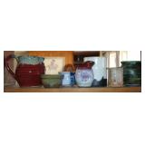 Collection of Glazed Signed/ Stamped Pottery Decor