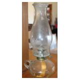 Vintage Clear Glass Oil Lamp
