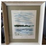 Hansel Mann Signed Water Color Print