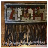 Vintage Poland Sumak Kilim Wool Tapestry