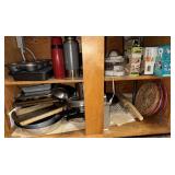 Contents of Kitchen Cabinet - Pans, Appliances+