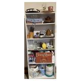 White Shelf w/Contents - Kitchen Items++