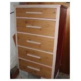 Vintage Painted Wooden 5 Drawer Dresser