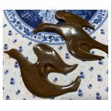 2pc Ceramic Wall Plaque Birds