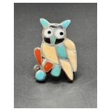 Zuni Indian Owl Ring