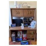 Desk w/Office Supplies