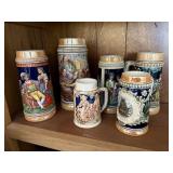 6pc German Beer Steins