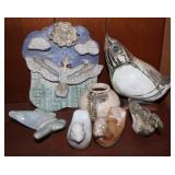 Signed Ceramic Animal & Pottery Collection