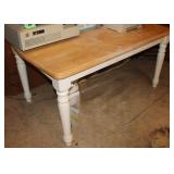 Vintage Kitchen Dining Table w/ Spindle Legs