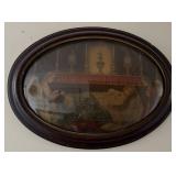 Antique Holy Grave of Mary Print in Bubble Glass+