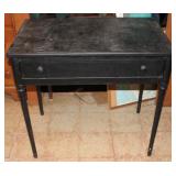 Black Painted 1 Drawer Writting Desk