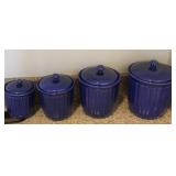 Linens & Things Ceramic Blue Canister Set