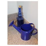 Cobalt Blue Glass Bottle Octagon Designed w/Cork++