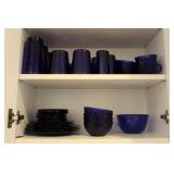 Vintage Libbey Cobalt Blue & Duralex Glasses,+++