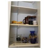 Misc Cabinet Lot ie. Vintage Cobalt Blue Vases +++