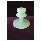 Vintage Jadeite Fenton Art Deco Candlestick Holder