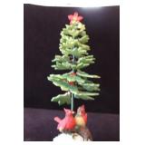 Ceramic Red Cardinal Christmas Tree Decor