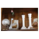 Solid Onyx Sphere Decorative Book ends, 2 Ceramic+