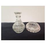 Vintage Small Glass Decanter and Salt Server