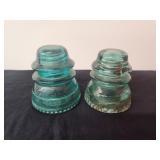 Vtg. Lynchburg Glass Insulator Aqua Blue 4" Tall
