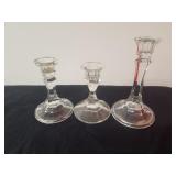 Three Vintage Candle Holders