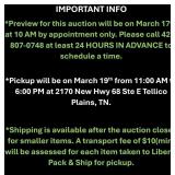 Auction Info