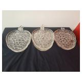 Seven Vintage Grape Shaped Plates 6"x8.5"