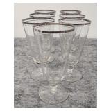 Glastonbury Lotus Ice Tea Goblets 6.5"