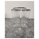 Glastonbury Lotus Ice Tea Goblets 6.5"