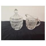Vtg. Anchor Hocking Pineapple Creamer/Sugar Bowl