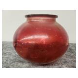 Ruby Red Vase 7" tall