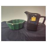 Vintage Black Pitcher w/ Planter Succulent Dish