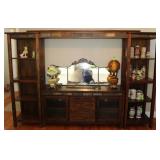 3pc. Stone & Solid Wood Entertainment Center