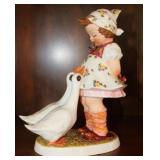 Ceramic Signed Hummel "Goose Girl" (Remake)