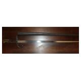 Atq Military War Bayonet 1879 w/ Scabbard Signed