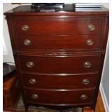 Vintage Mengel 5 Drawer Wood Dresser