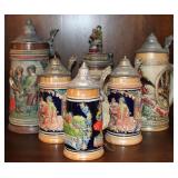 6pc German Stein Collection