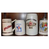 German Pint Mug Collection w/ Phillies Mug
