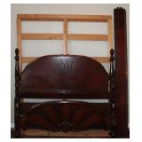 Full Size 4 Poster Vintage Mahogany Bed Frame