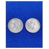 (2) 1966 Kennedy Half Dollars