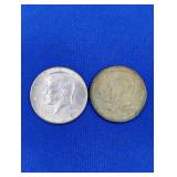 (2)1969-D Kennedy Half Dollars