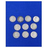 10 Silver Roosevelt Dimes -varied dates