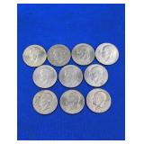 10 Eisenhower Dollars - varied dates