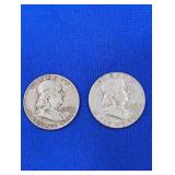 (2) 1962-D Franklin Half Dollars