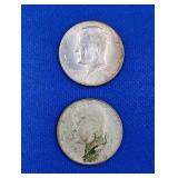 (2) 1968-D Kennedy Half Dollars