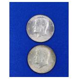 (2) 1967 Kennedy Half Dollars