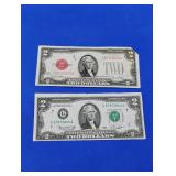 1928G Red Seal & 1976 $2 Bills