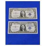 1935F and 1957 $1 Silver Certificates